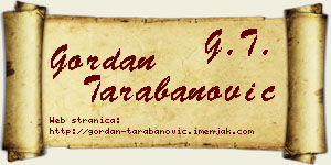 Gordan Tarabanović vizit kartica
